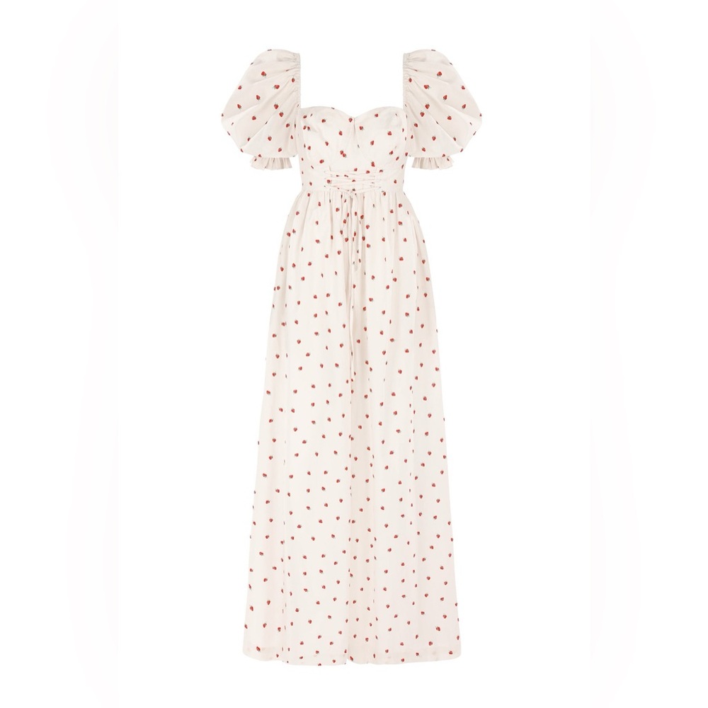 Selkie Jumpsuit in strawberry print
